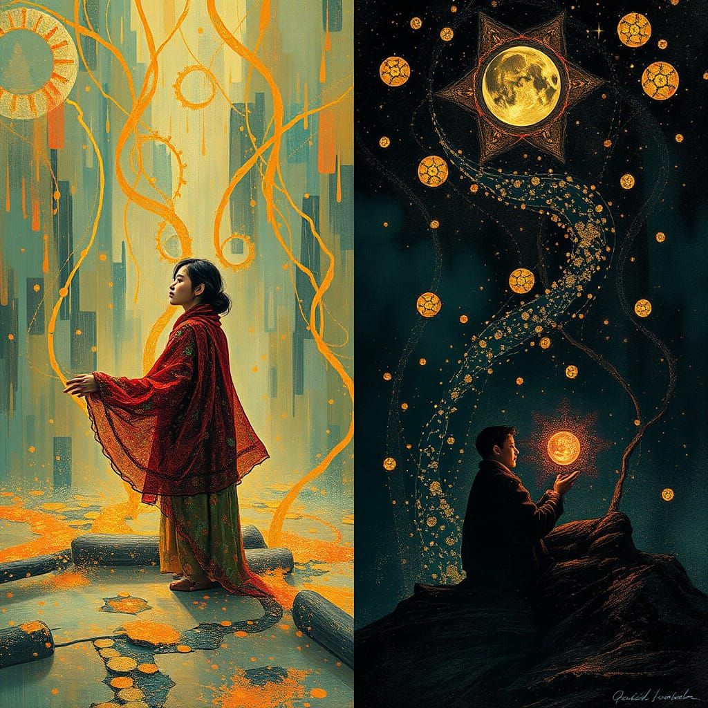 Whimsical Gift Under Celestial Lights