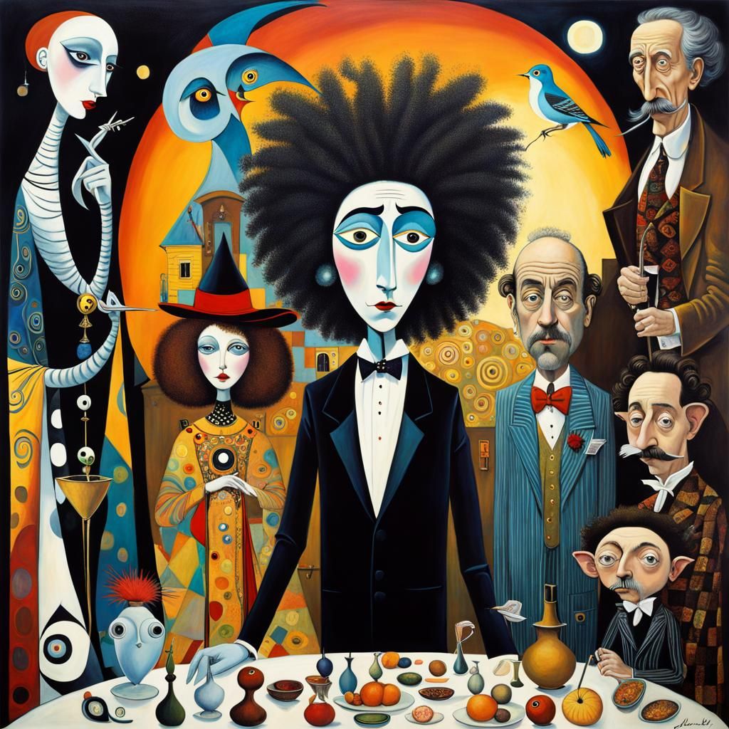 Abstract Portrait in Multiple Artistic Styles