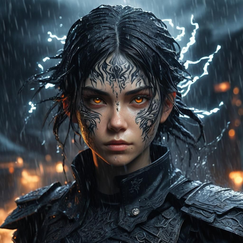 Eldritch Anime Fighter with Elemental Powers