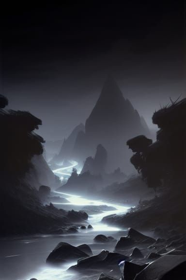 River Zen Stones in Black, White and Gold