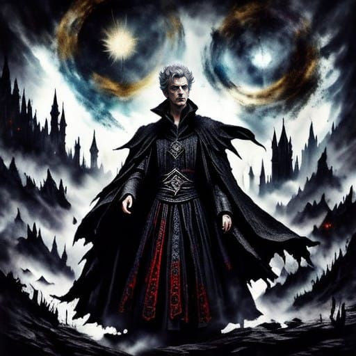 Ethereal Dark Mage in Gothic Fantasy