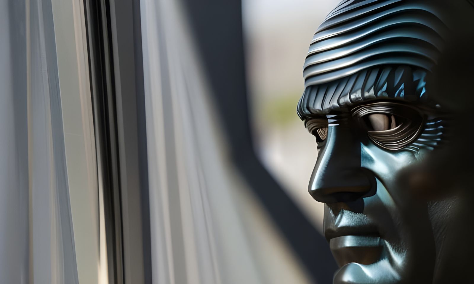 Dramatic Silhouette with Lens Flare in Photorealism