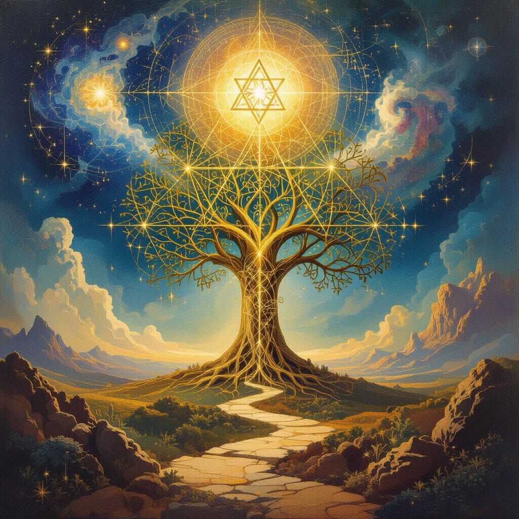 Kabbalah Tree of Life: Kether Cosmic Art