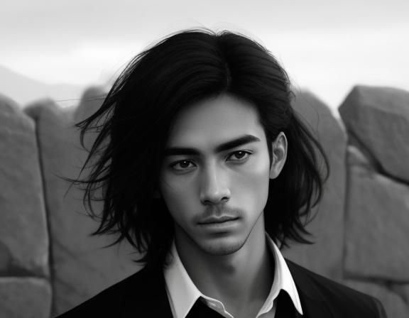 Expressive One-Line Portrait of a Man in Draft Pencil Style