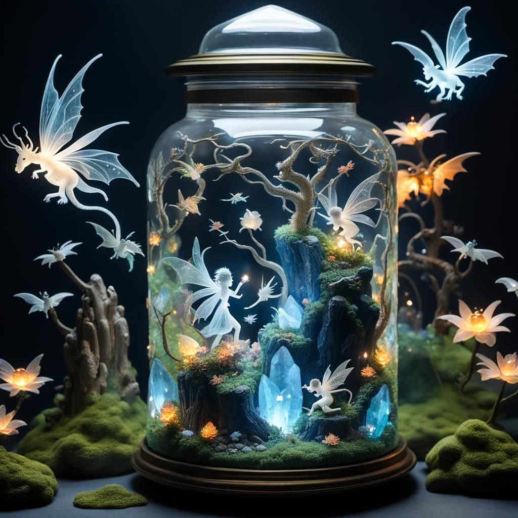 Miniature World in Crystal Jar