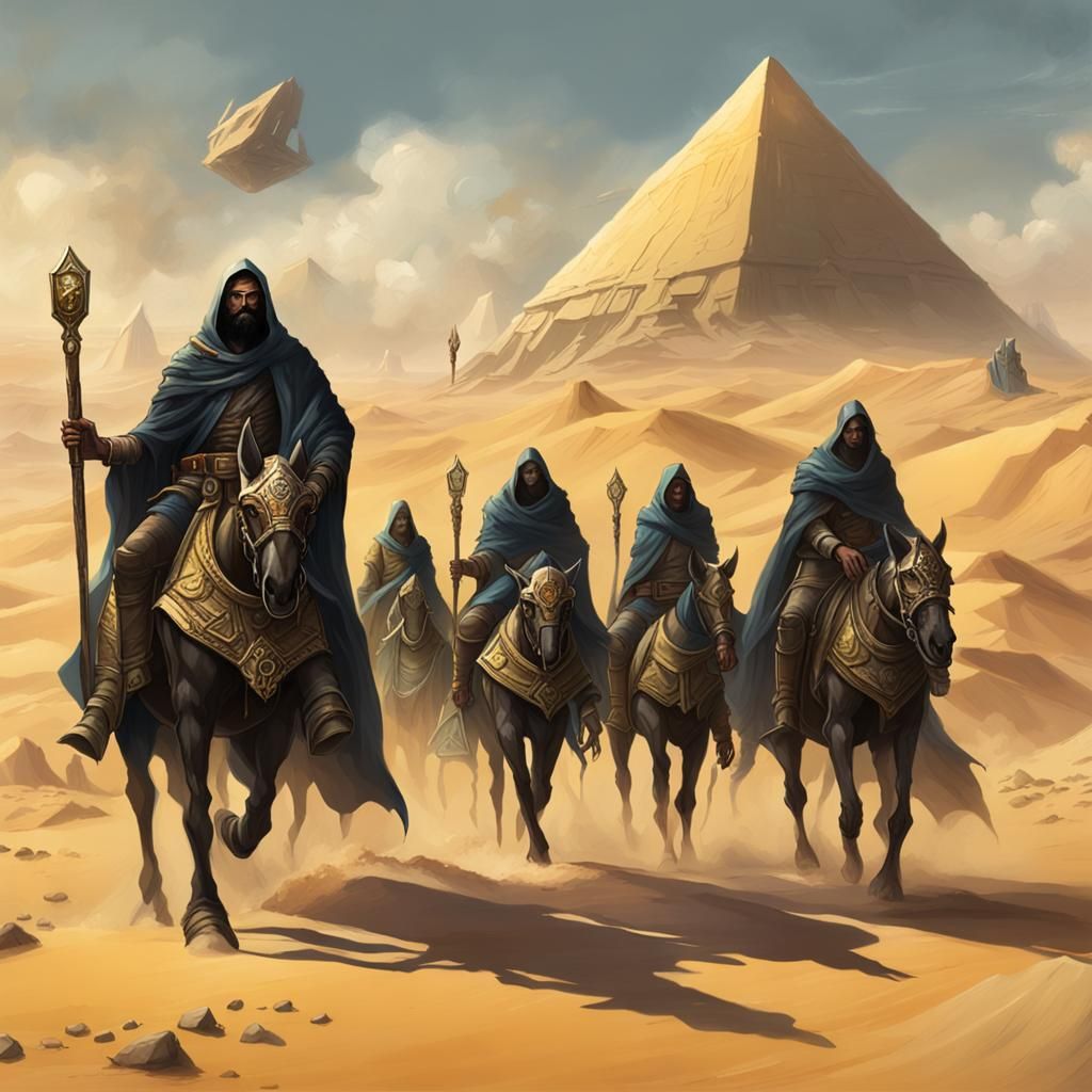 Desert Caravan of Wizards to Obsidian Obelisk