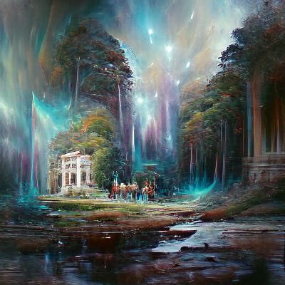 Palace in Forest of Giants: Astral Illustration