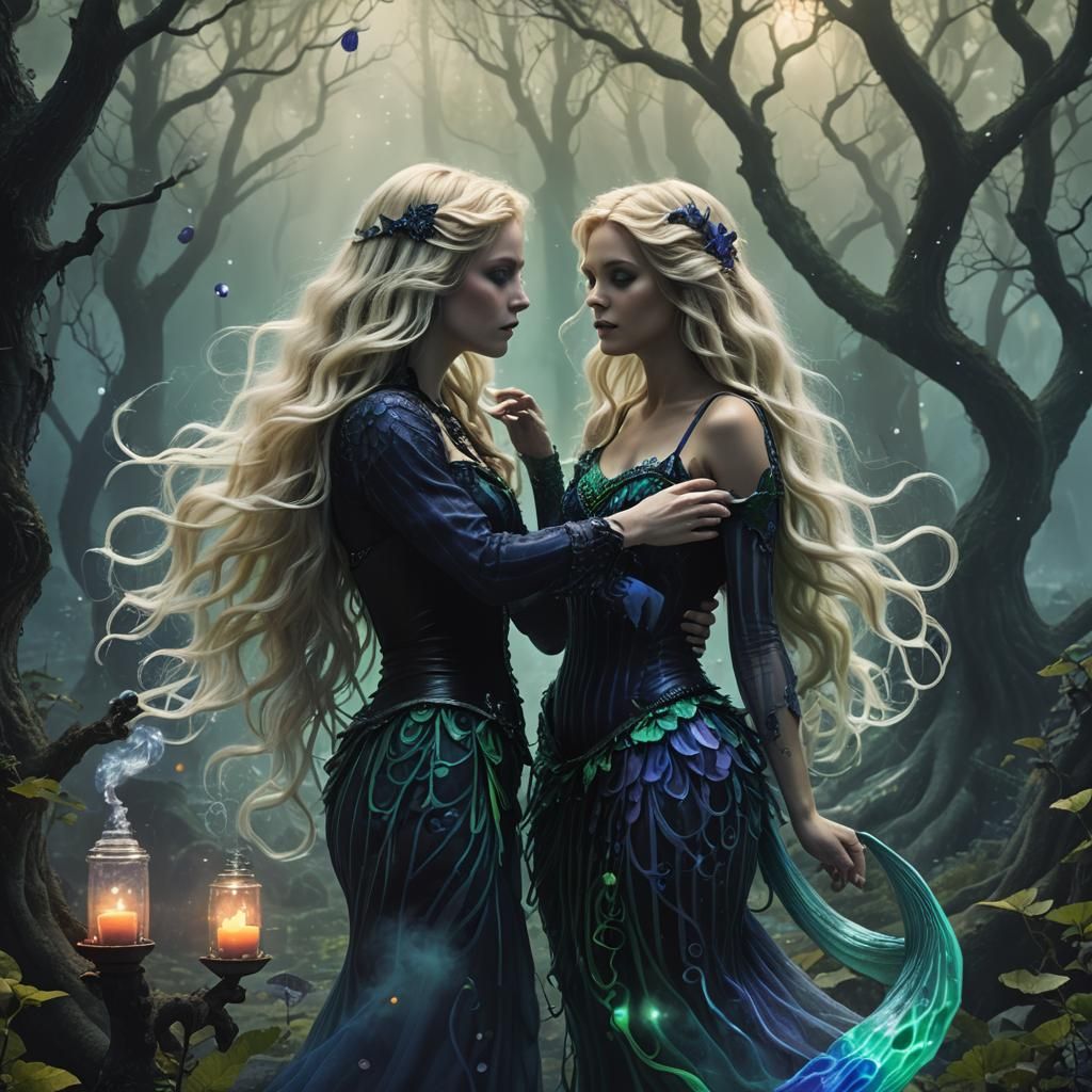 Mystical Witch and Mermaid Potion Exchange