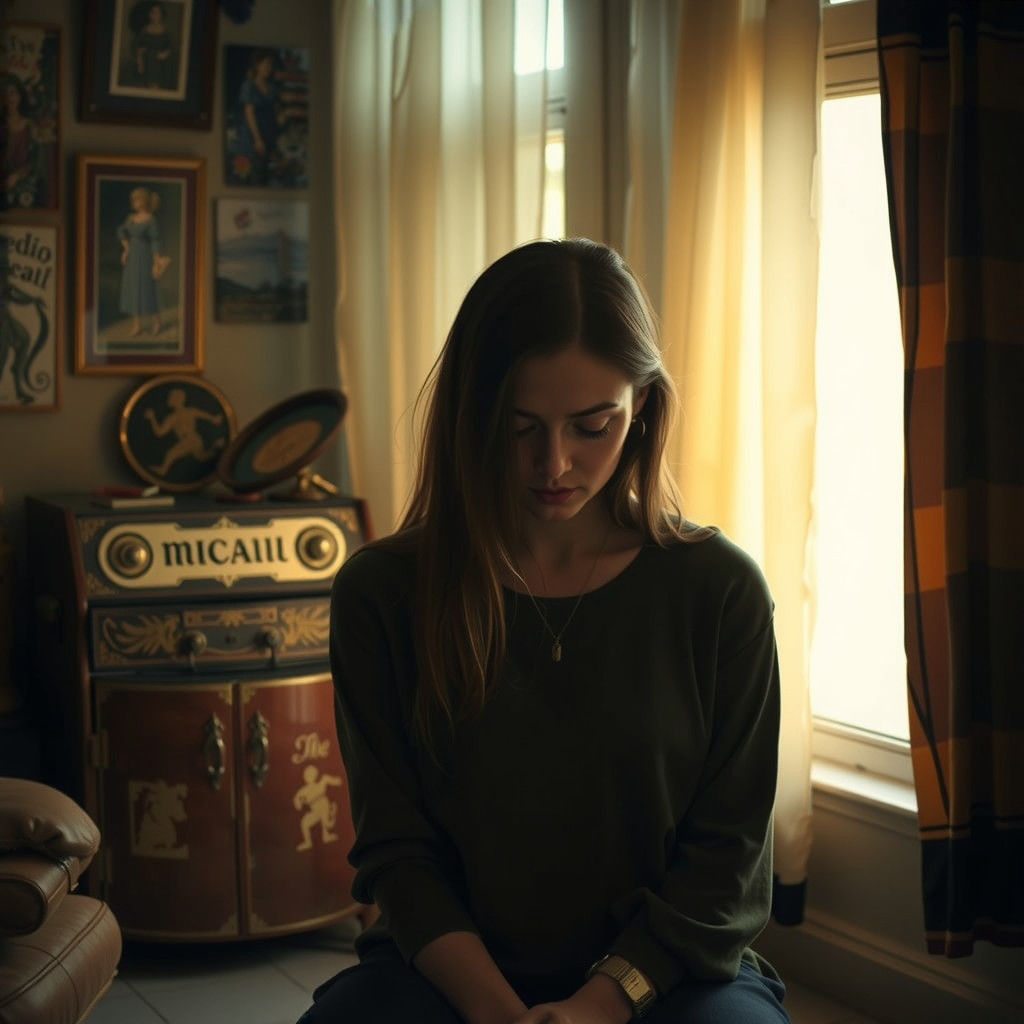 Yearning for a Lost Era in a Cyberpunk Cityscape