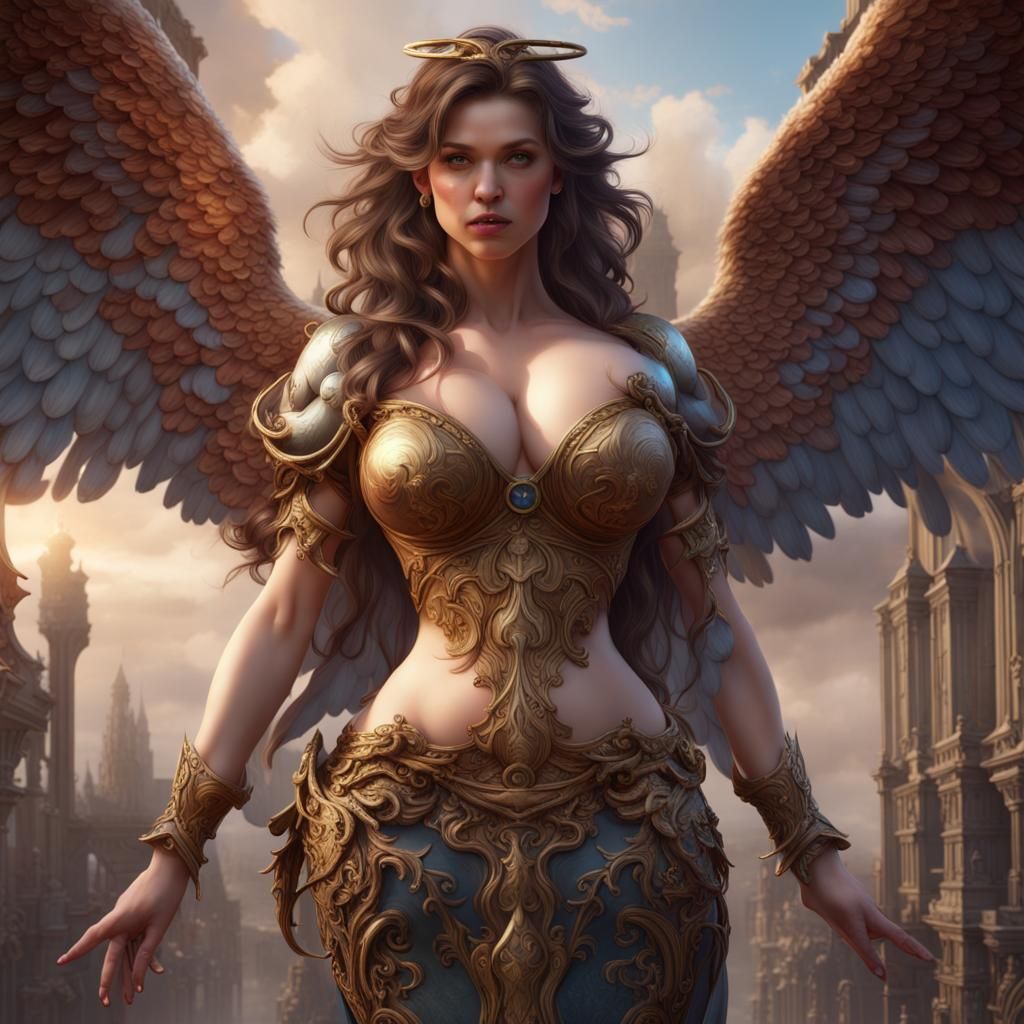Detailed Angel in Fantasy Concept Art