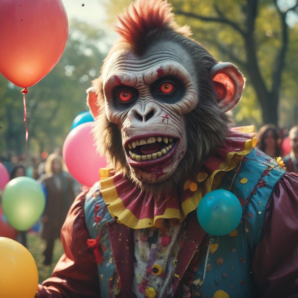 Zombie Monkey Monster Clown Earth Day Celebration