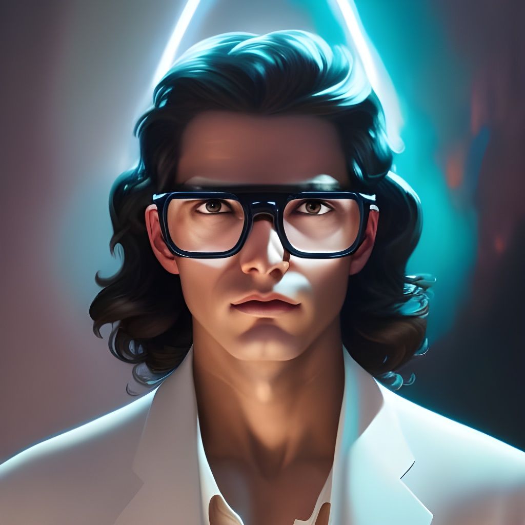 Man with Peculiar Eyeglasses, Detailed Portrait