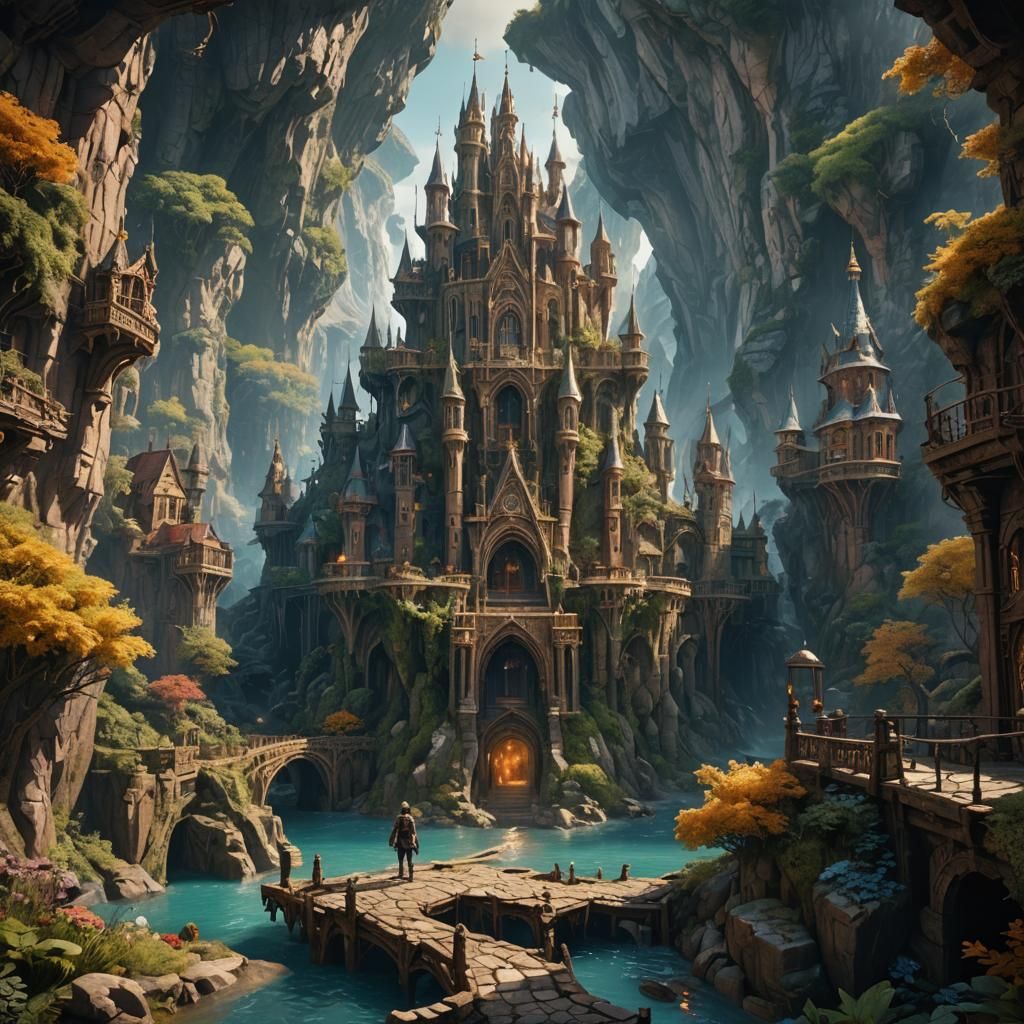 Fantasy Brothers: Detailed Matte Painting in Deep Color
