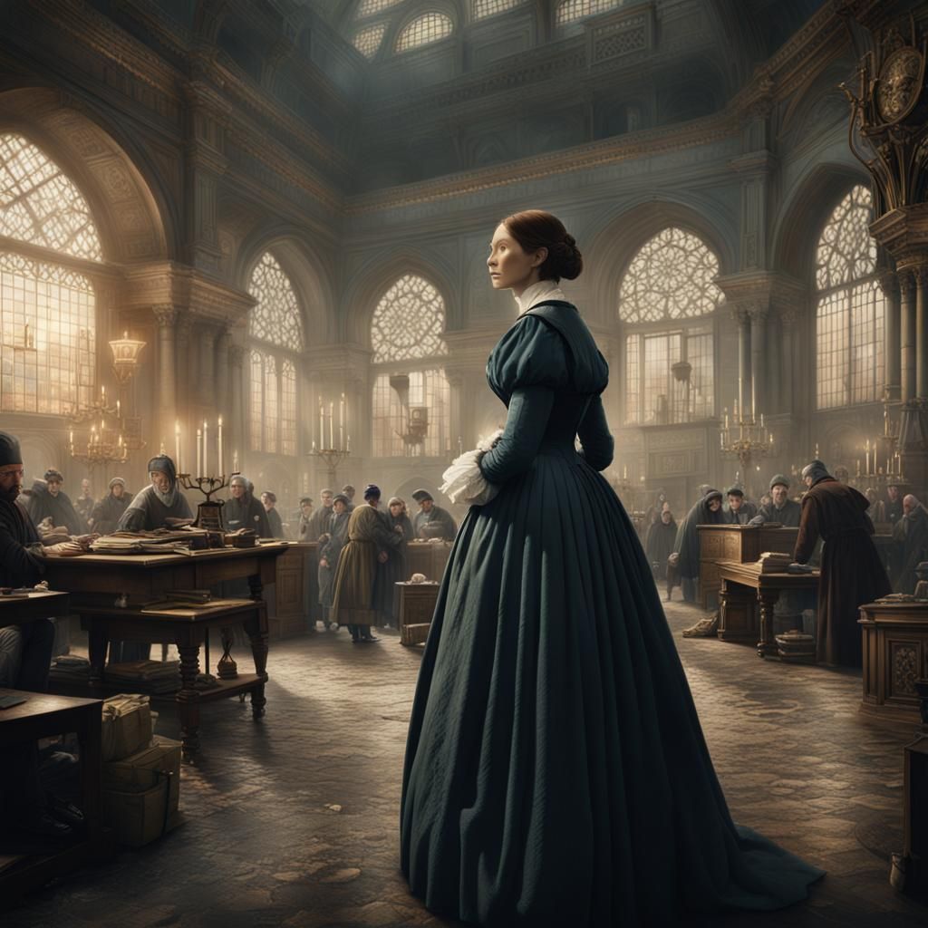 Epic Digital Painting of Florence Nightingale