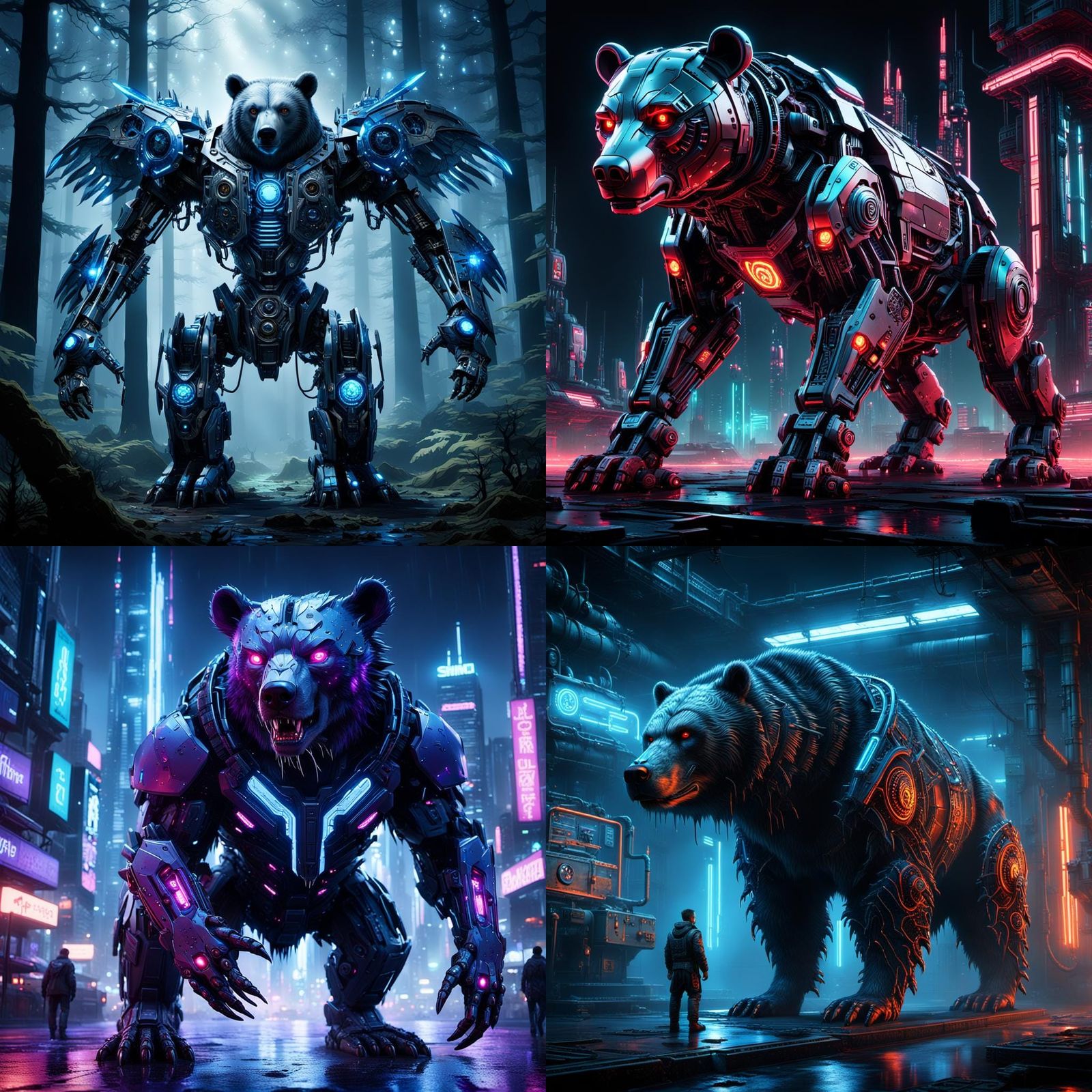Werewolf Blood Bear with Intricate Mech Details