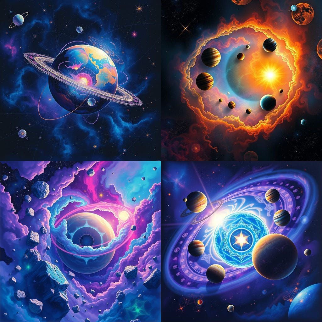 Cosmic Holographic Illustration of a Planetary System