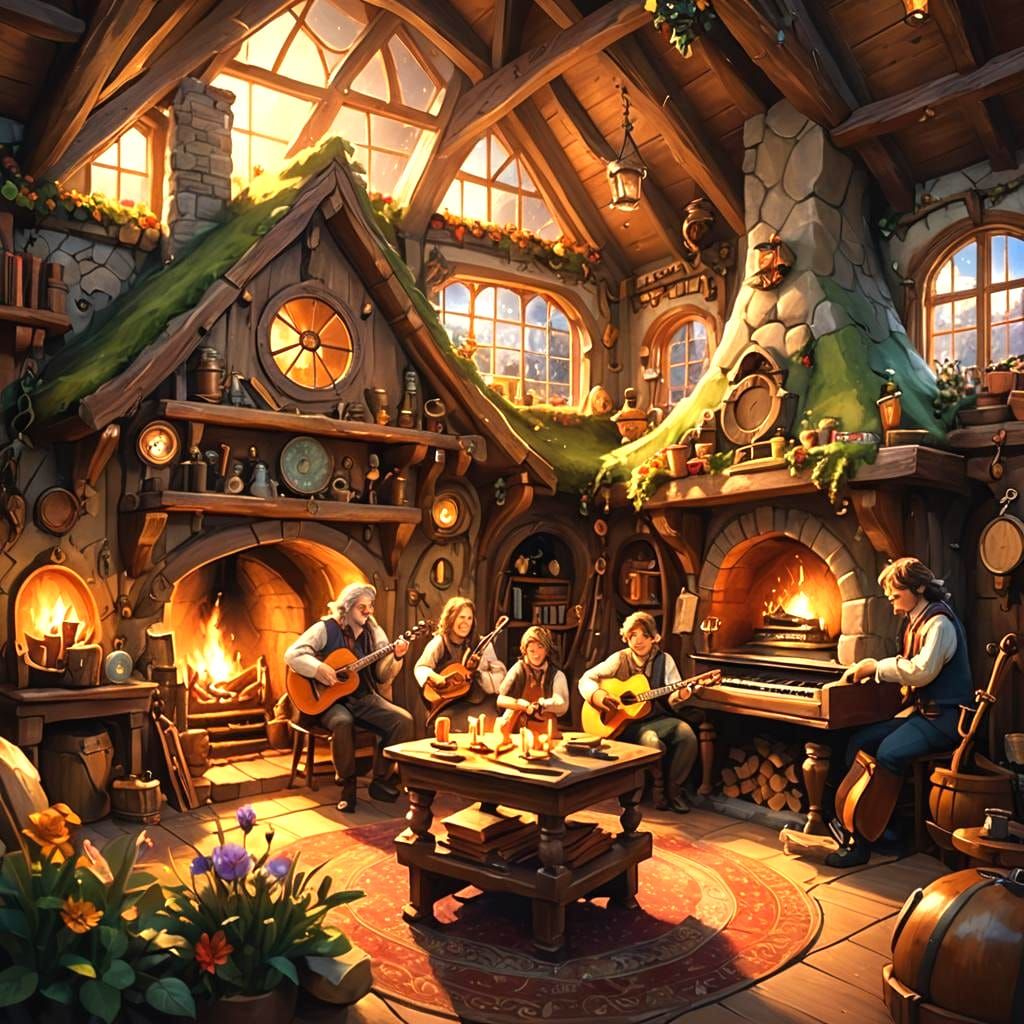 Hobbit Jazz Night in Cozy Home