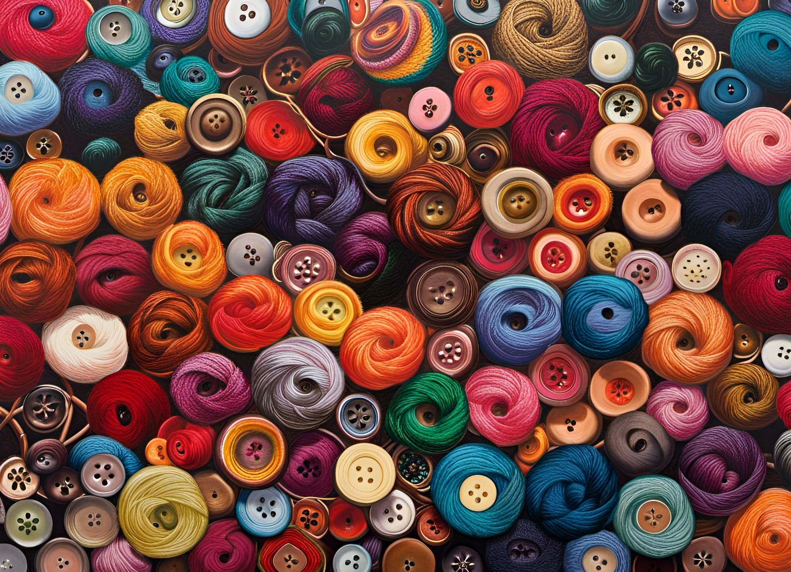 Colorful Haberdashery Painting Inspired by Henri Matisse