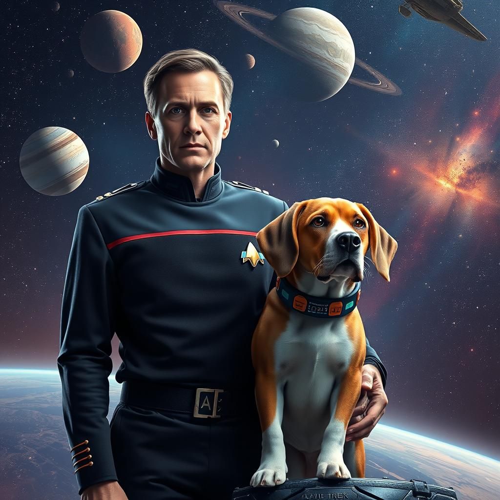 Captain Archer and Porthos: Sci-Fi Matte Painting