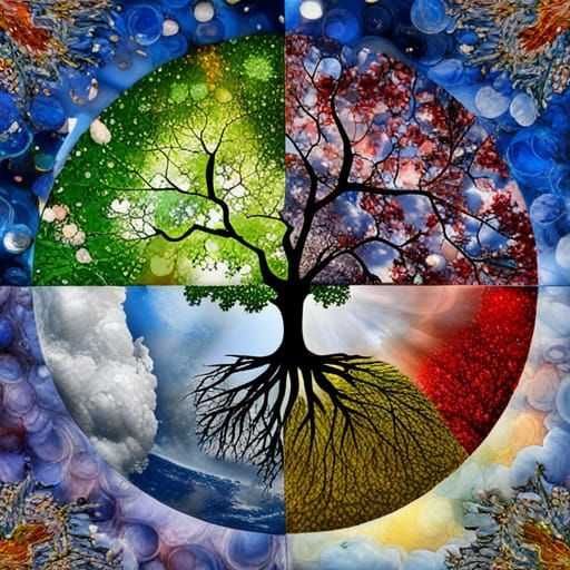 Four Seasons Tree in Crystal Moon