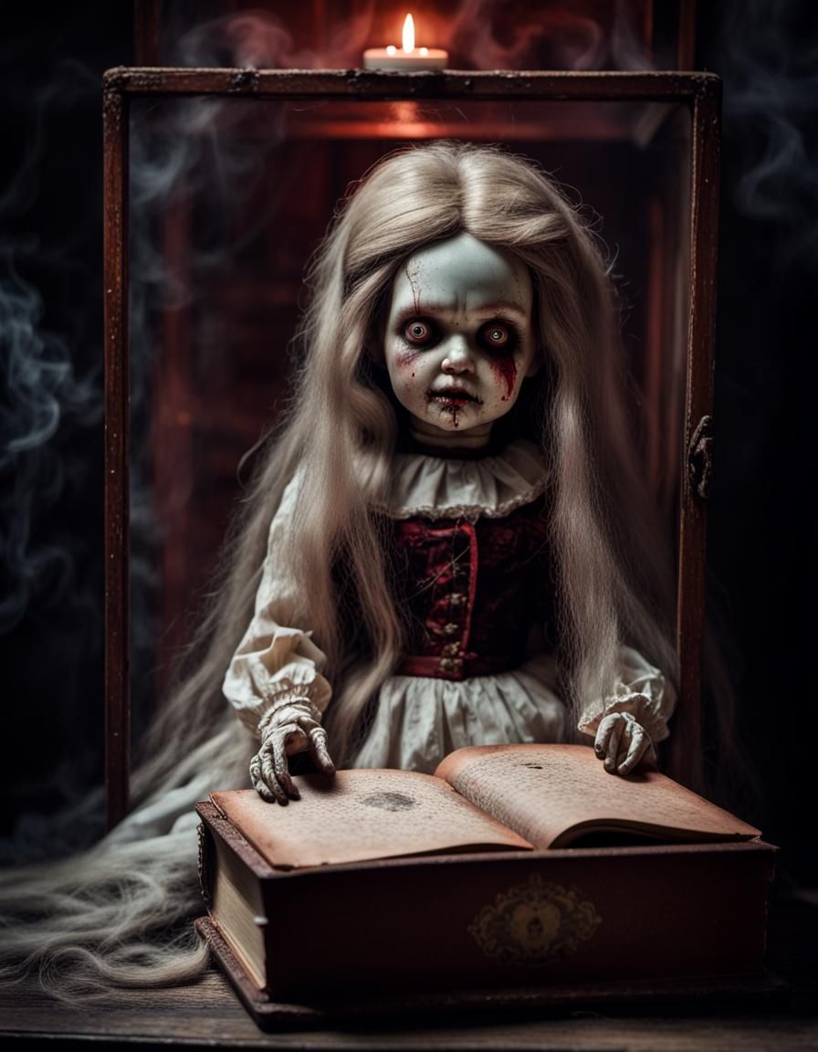 Creepy Cursed Doll in Bloody Room