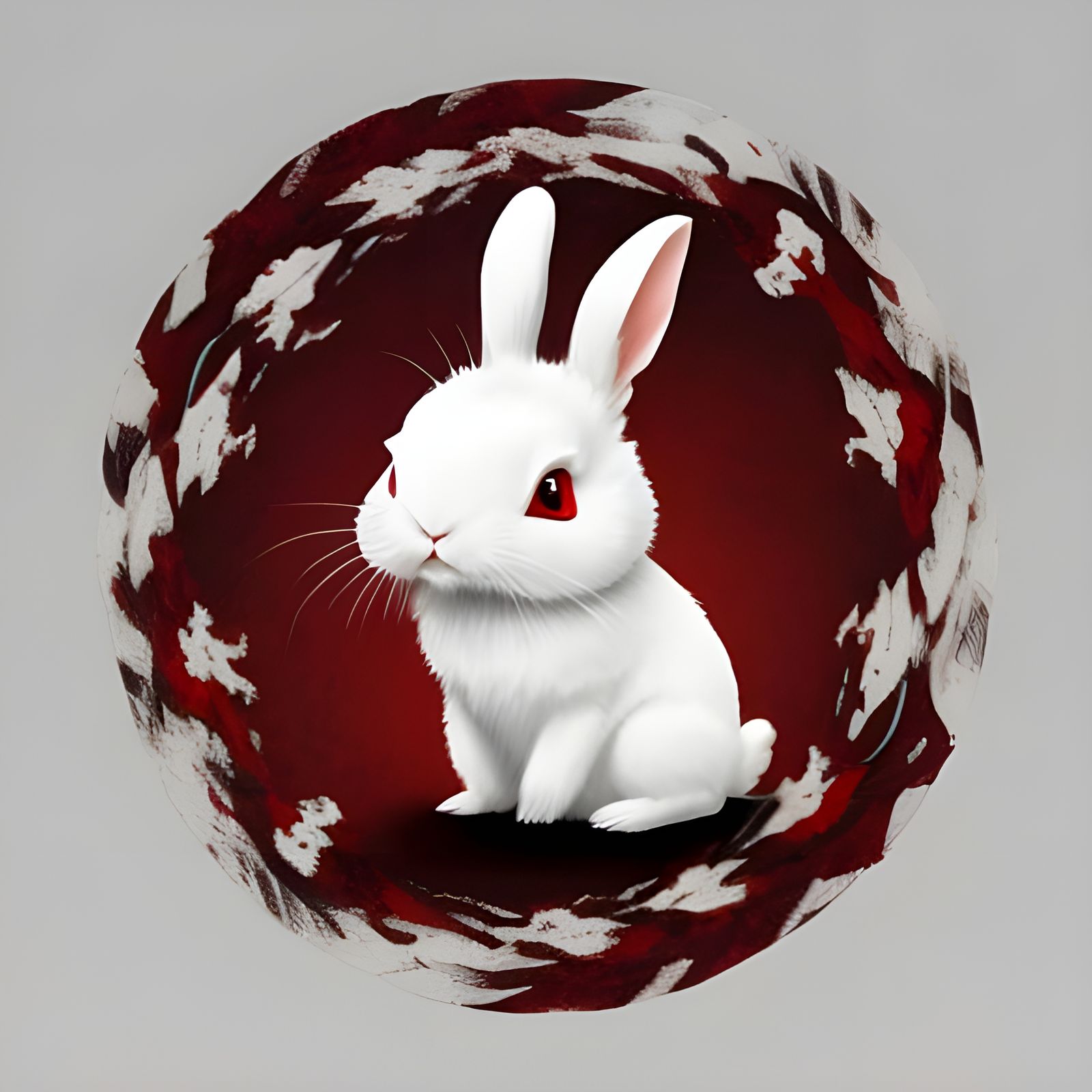 Minecraft Bunny with Red Eyes