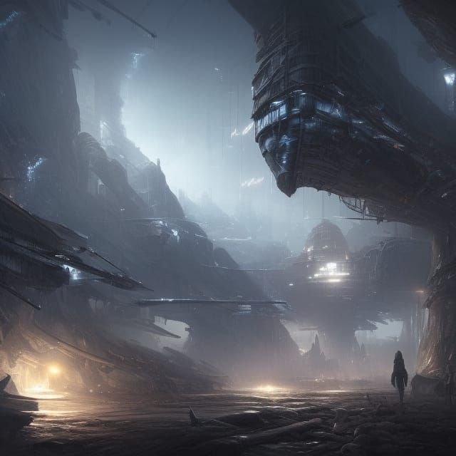 Genetic Sci-Fi Art with Dynamic Lighting