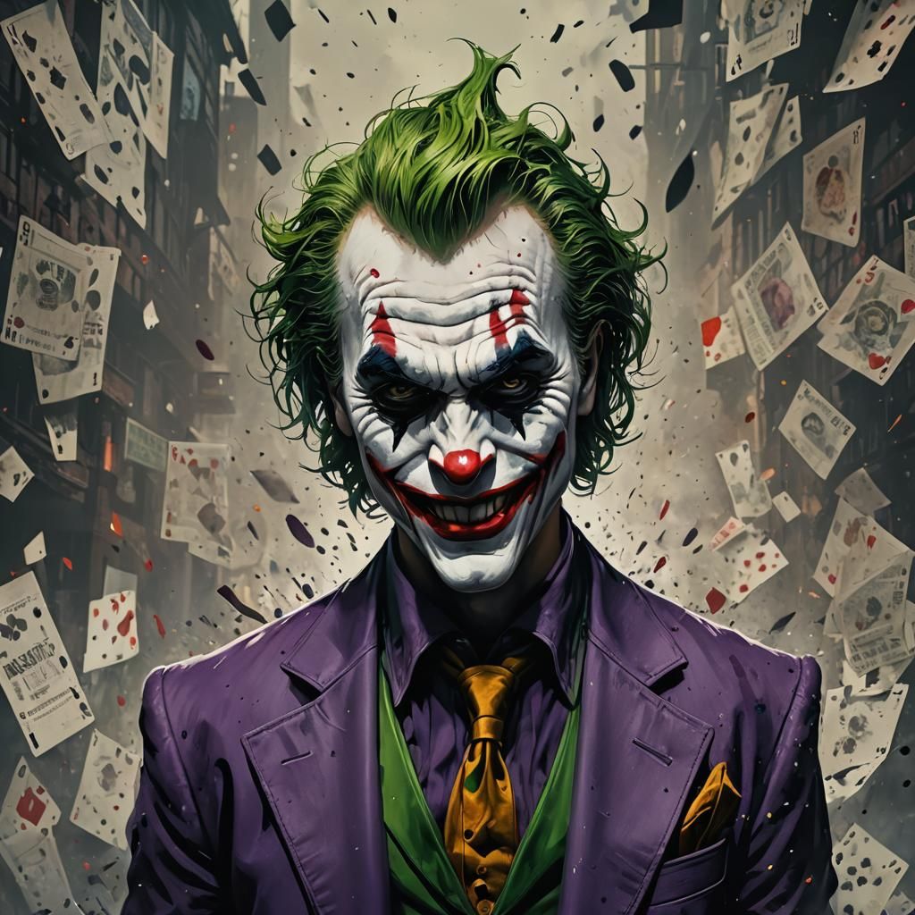 Joker T-Shirt Design: Detailed Matte Painting