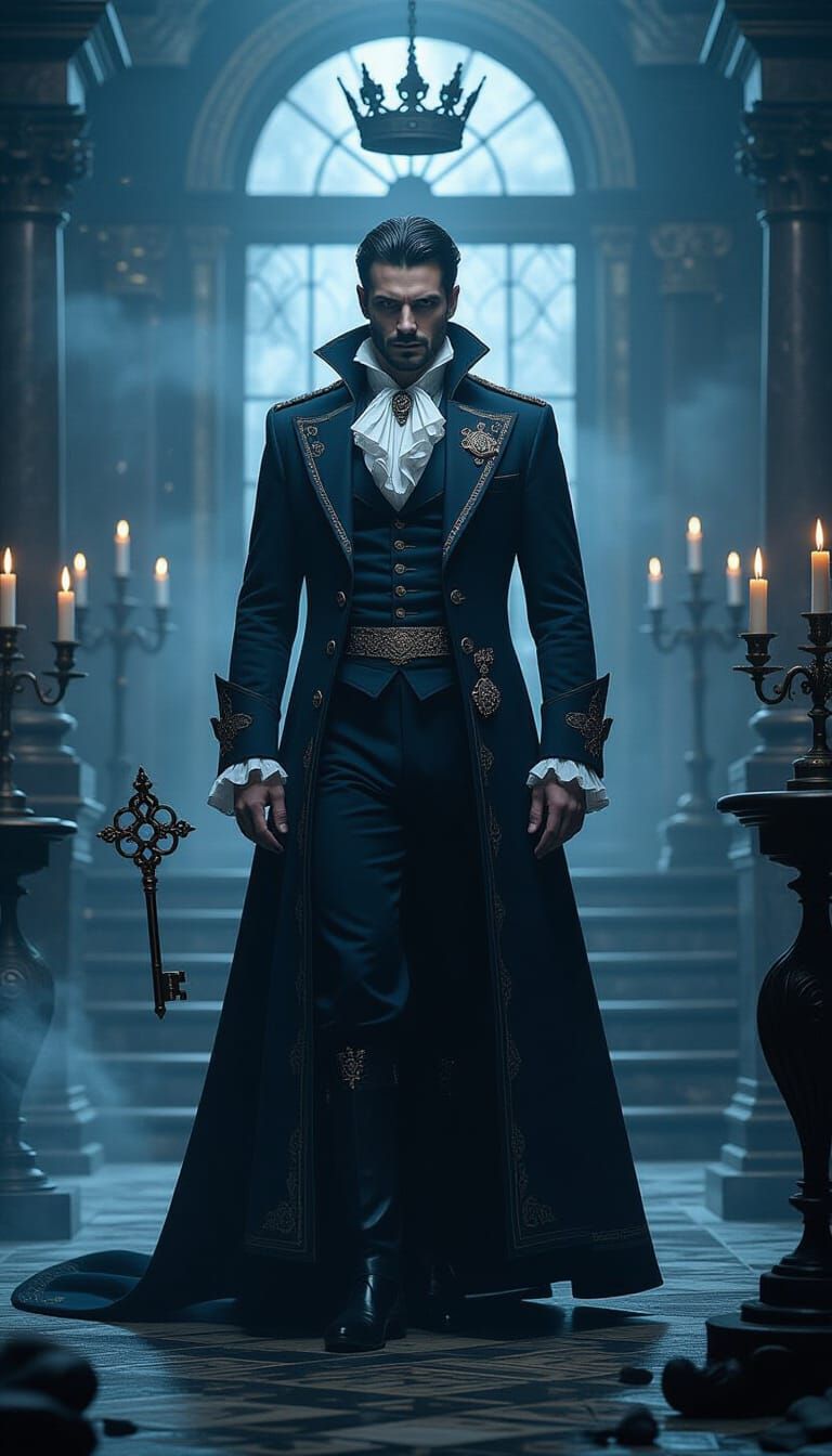 Mysterious Nobleman in Dim Victorian Halls