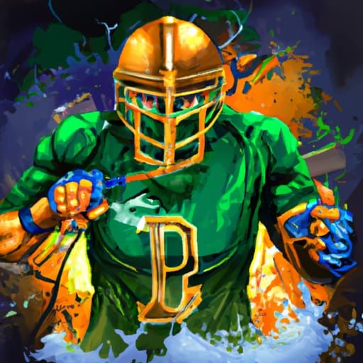 Fighting Irish Leprechaun Mascot in Hyperrealistic Splash Ar...