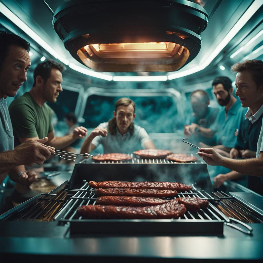 Epic Spaceship BBQ Cinematic Film Still