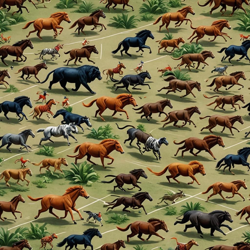 Jungle Animals Race at Paris Olympics