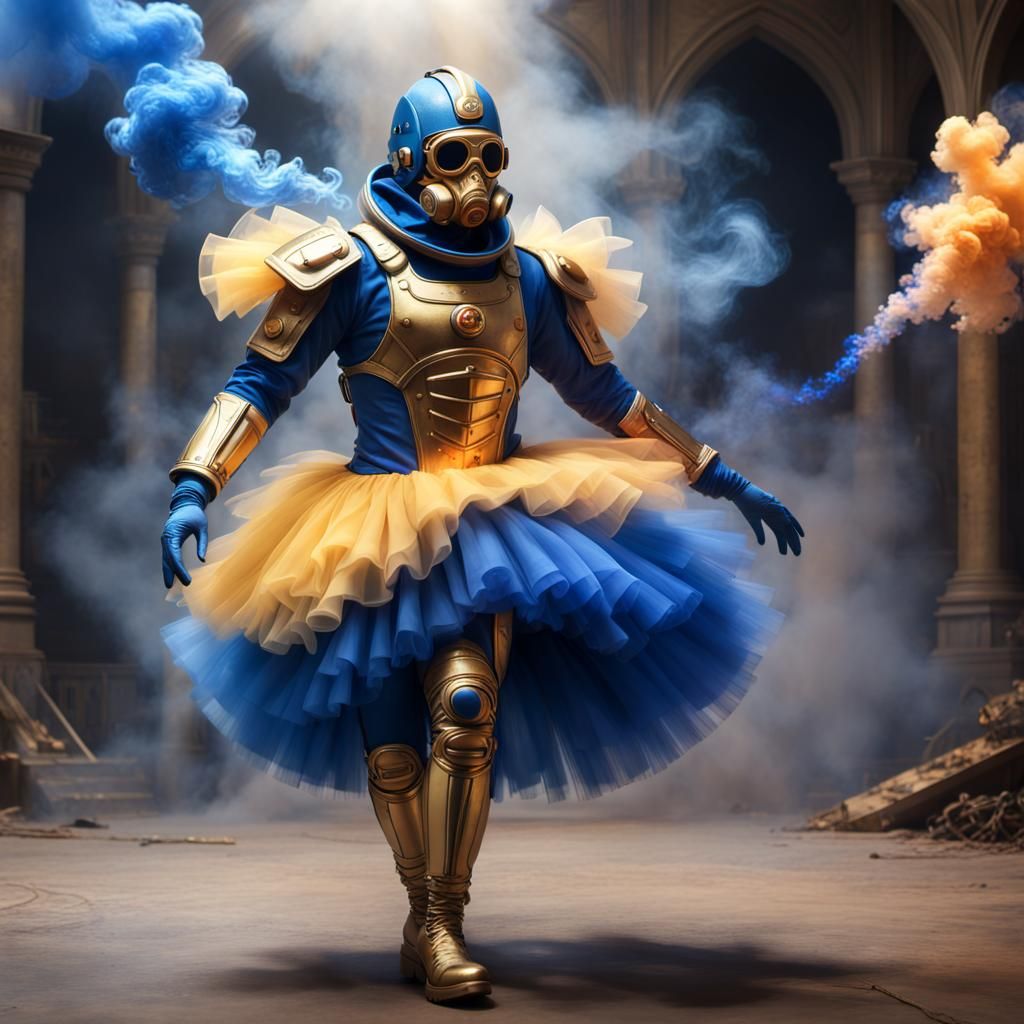 Soldier in hazmat suit