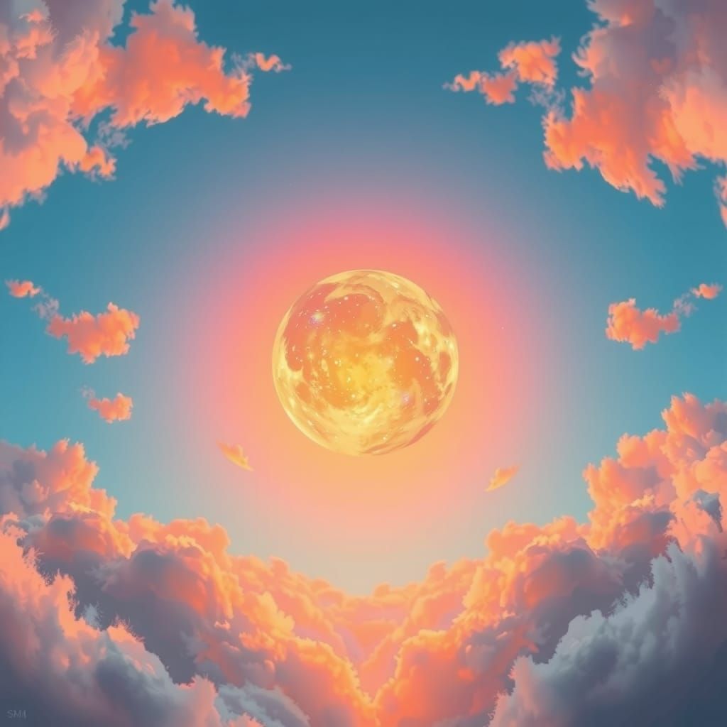 Vibrant Celestial Body Illuminates Serene Morning