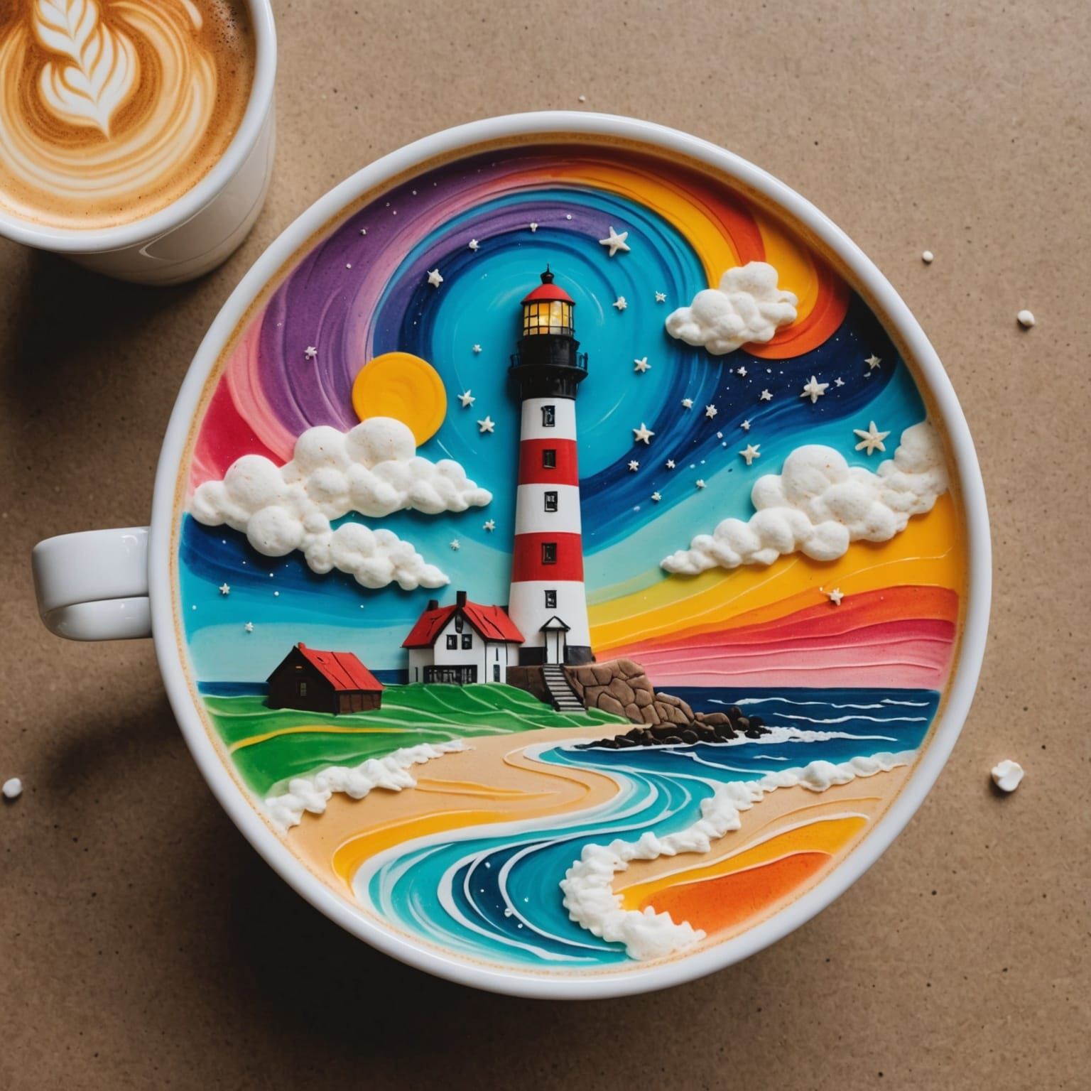 Latte Art Lighthouse