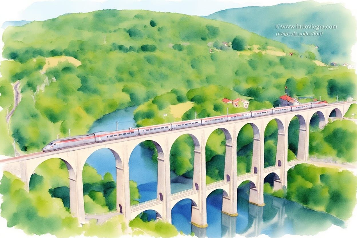 Train in Sunny Watercolor Style with Pastel Tones