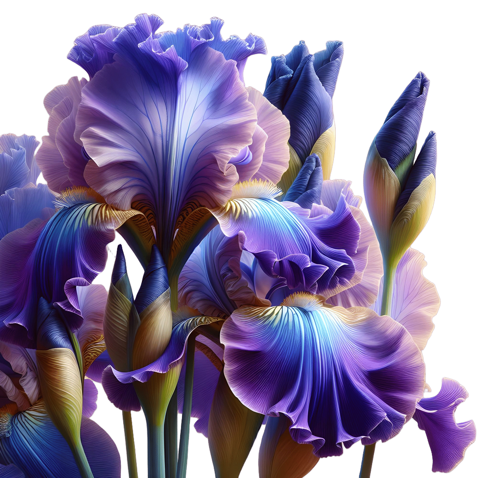 close-up of iris flowers