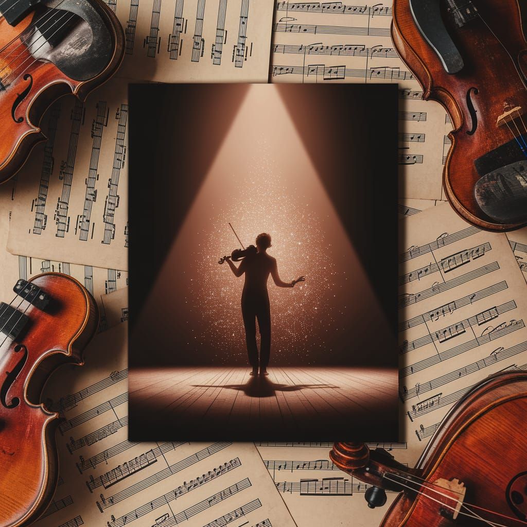 Musician's Violin Aura: Magic of Music Captured