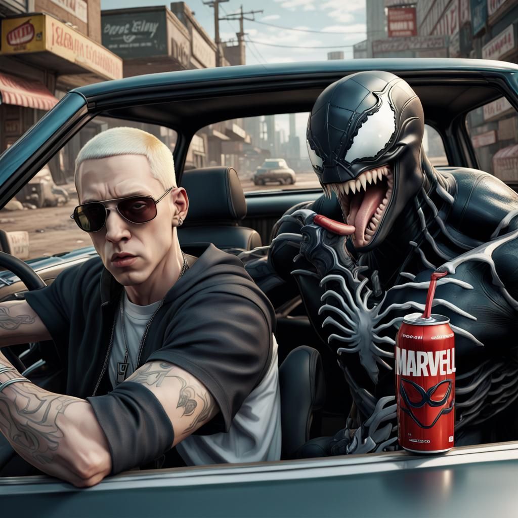 Eminem, Slim Shady, and Venom Enjoying Time