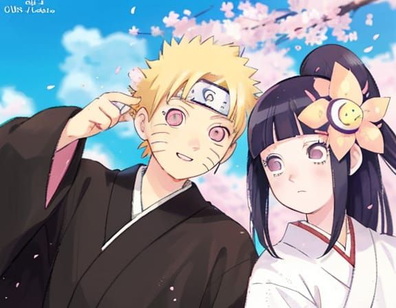 Naruto and Hinata's Anime Wedding Portrait