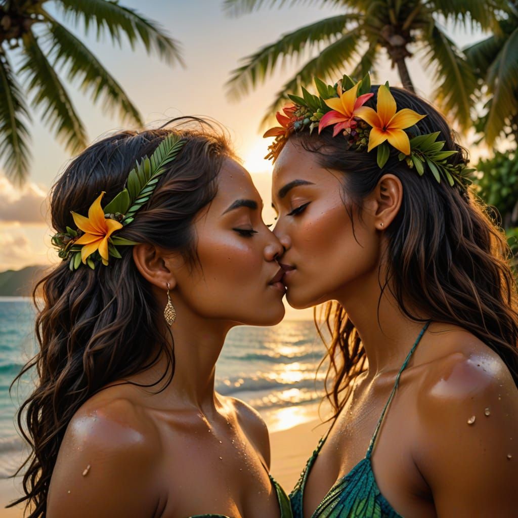 Tender Oceanic Love on a Tropical Paradise Beach