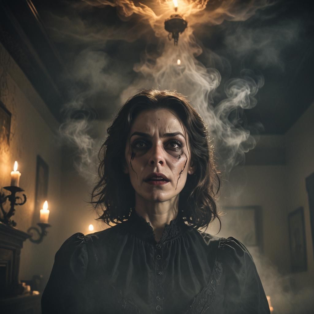 Possessed Figure in Gothic Horror Style