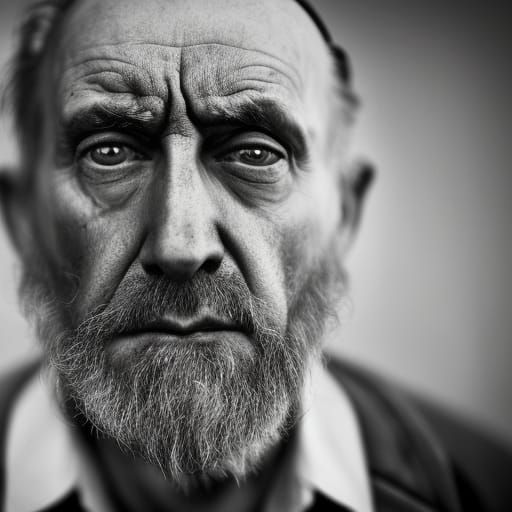 Biblical Leader's Confused Portrait in Ambient Light