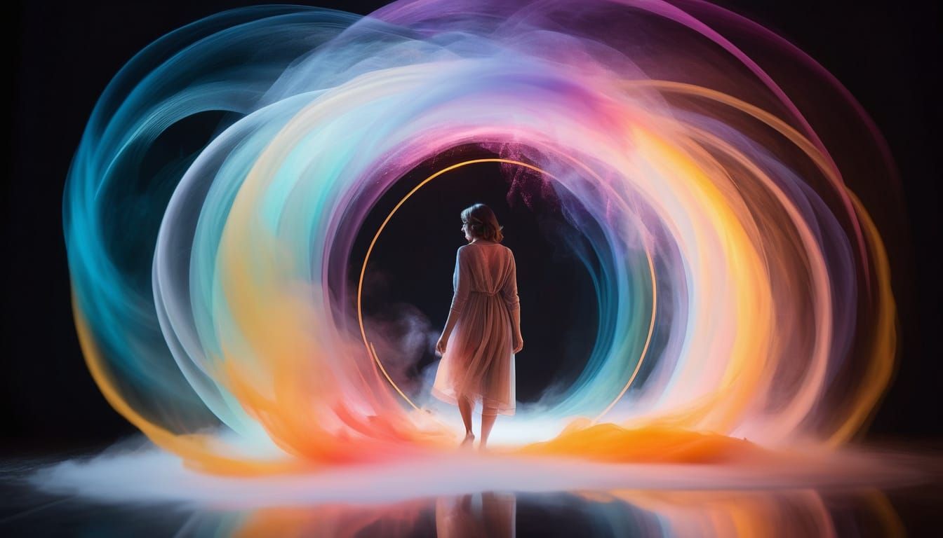 Ethereal Portal Revelation in Dreamlike Landscape