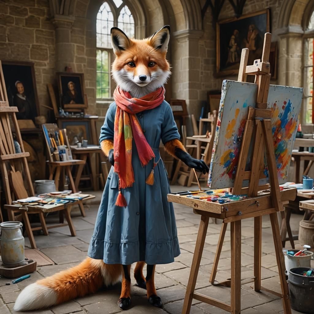 Fox Artist Entering Underhill Abbey Studio