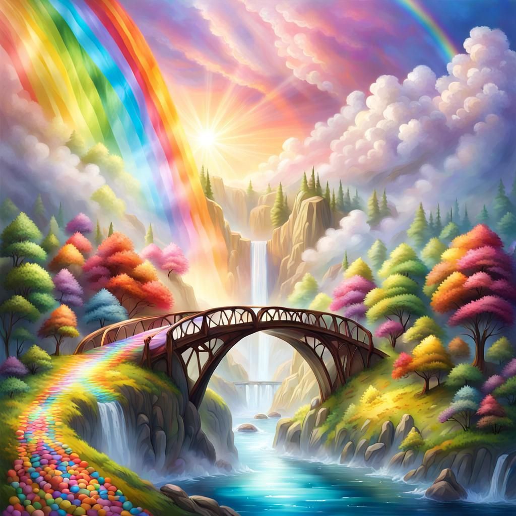 Candy Rainbow Bridge to a Fantasy World