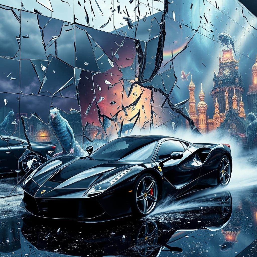 Ferrari Shatters Reality in Dreamlike Action Scene