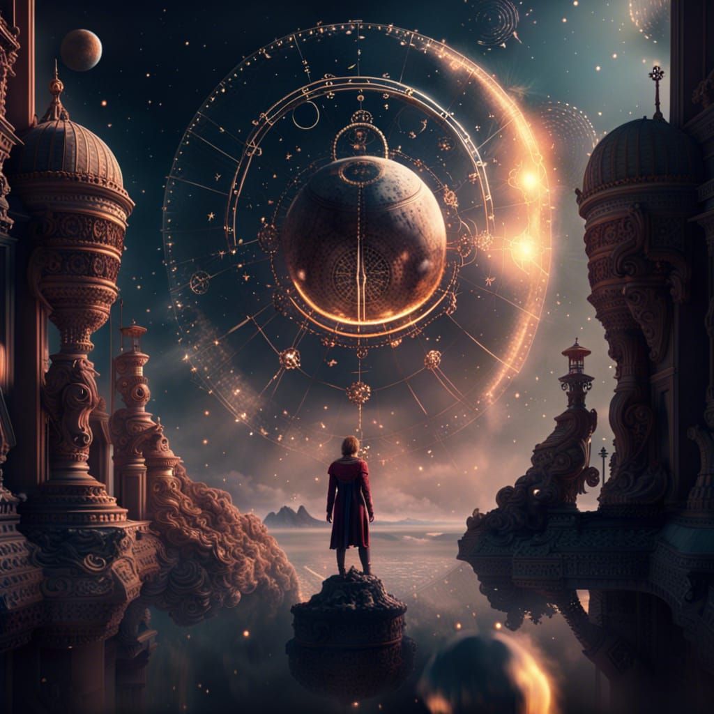 Dramatic Digital Painting of an Astrological Scene