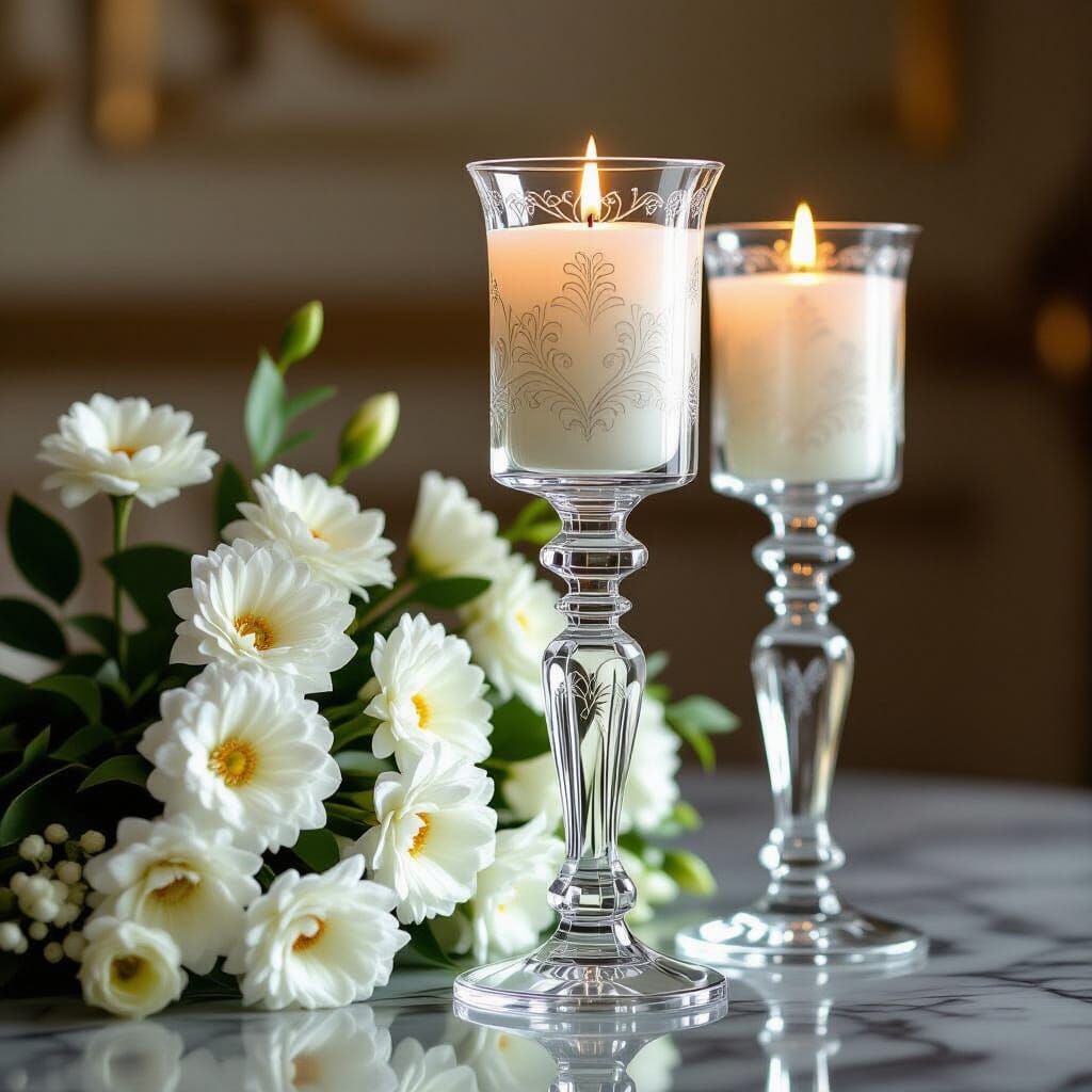 Elegant Candlesticks in Art Nouveau Style