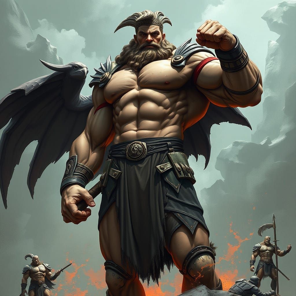 Muscular Demigod from Ancient Greece